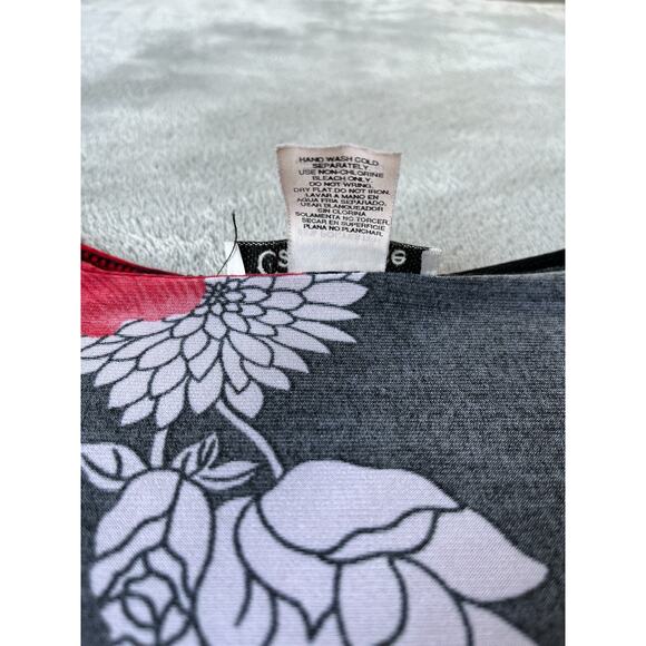 Vintage Y2K Stretchy Floral Top 2X Plus Sized Red Black Whimsigoth Vamp Cyber - Picture 10 of 13